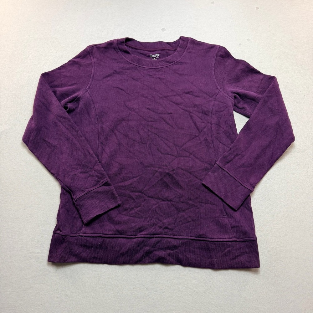 Duluth Sweatshirt Women Medium Purple Excellent Ribbed Knit Long Sleeve Crewneck